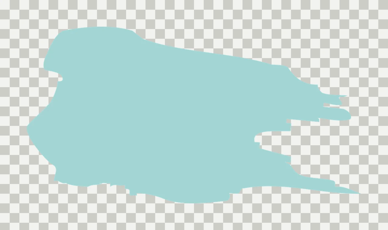 Brush stroke Illustration with paint swatch, textured edge and acrylic smear in light teal, mint blue and pastel cyan transparency and detail preview thumbnail