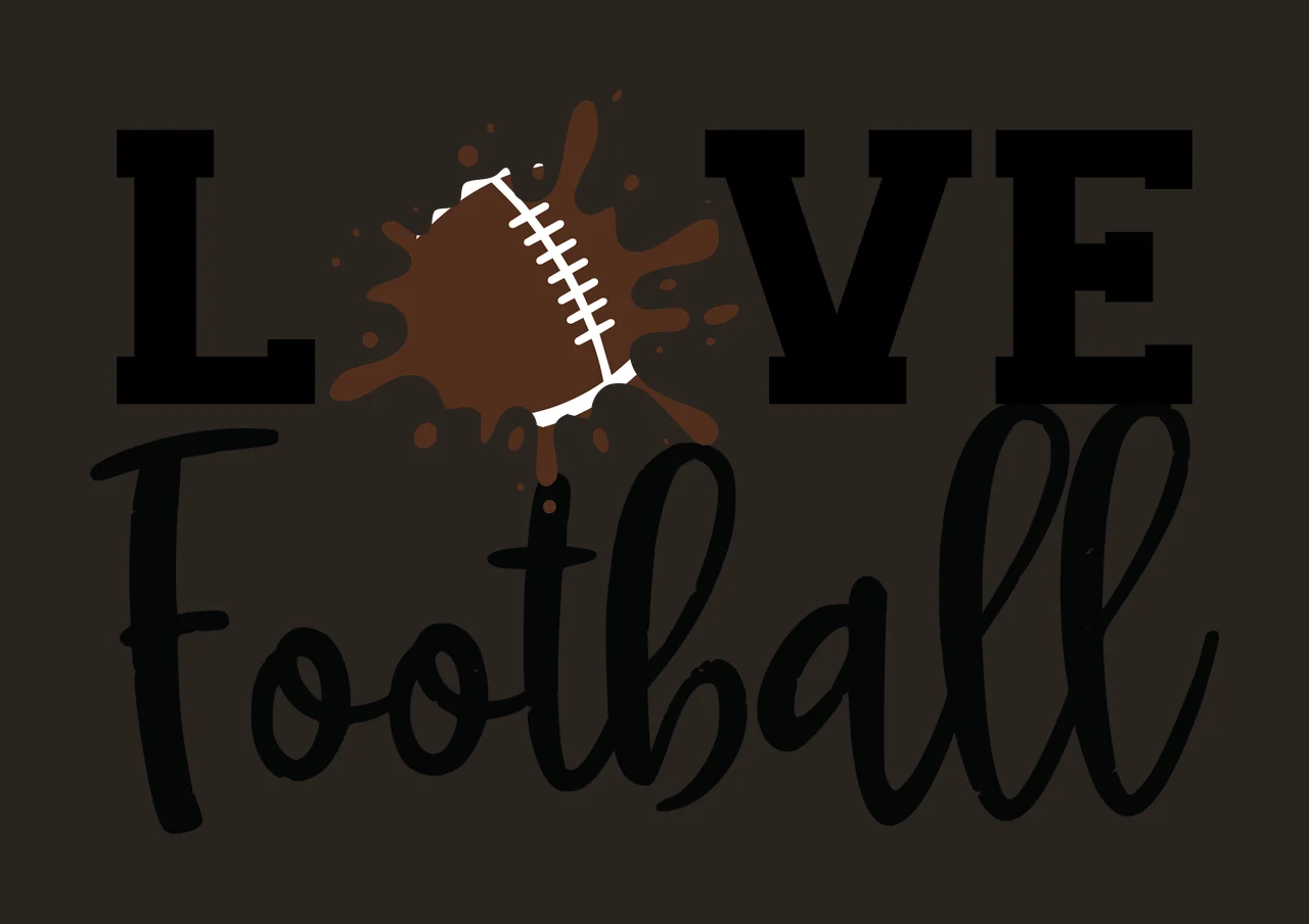 Love Splash Love Football Ink Blot Graphic typography black contrast preview thumbnail