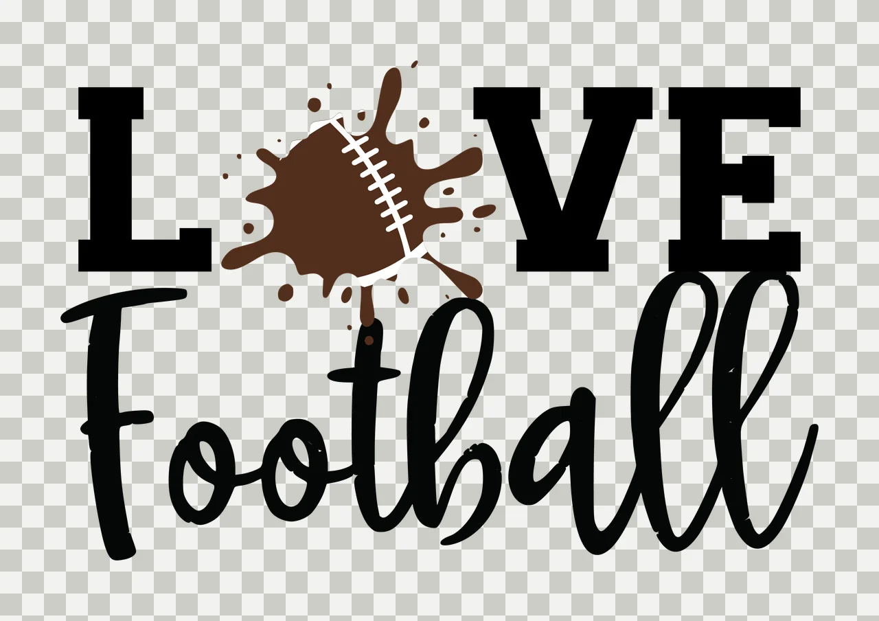 Love Splash Love Football Ink Blot Graphic typography black transparency and detail preview thumbnail