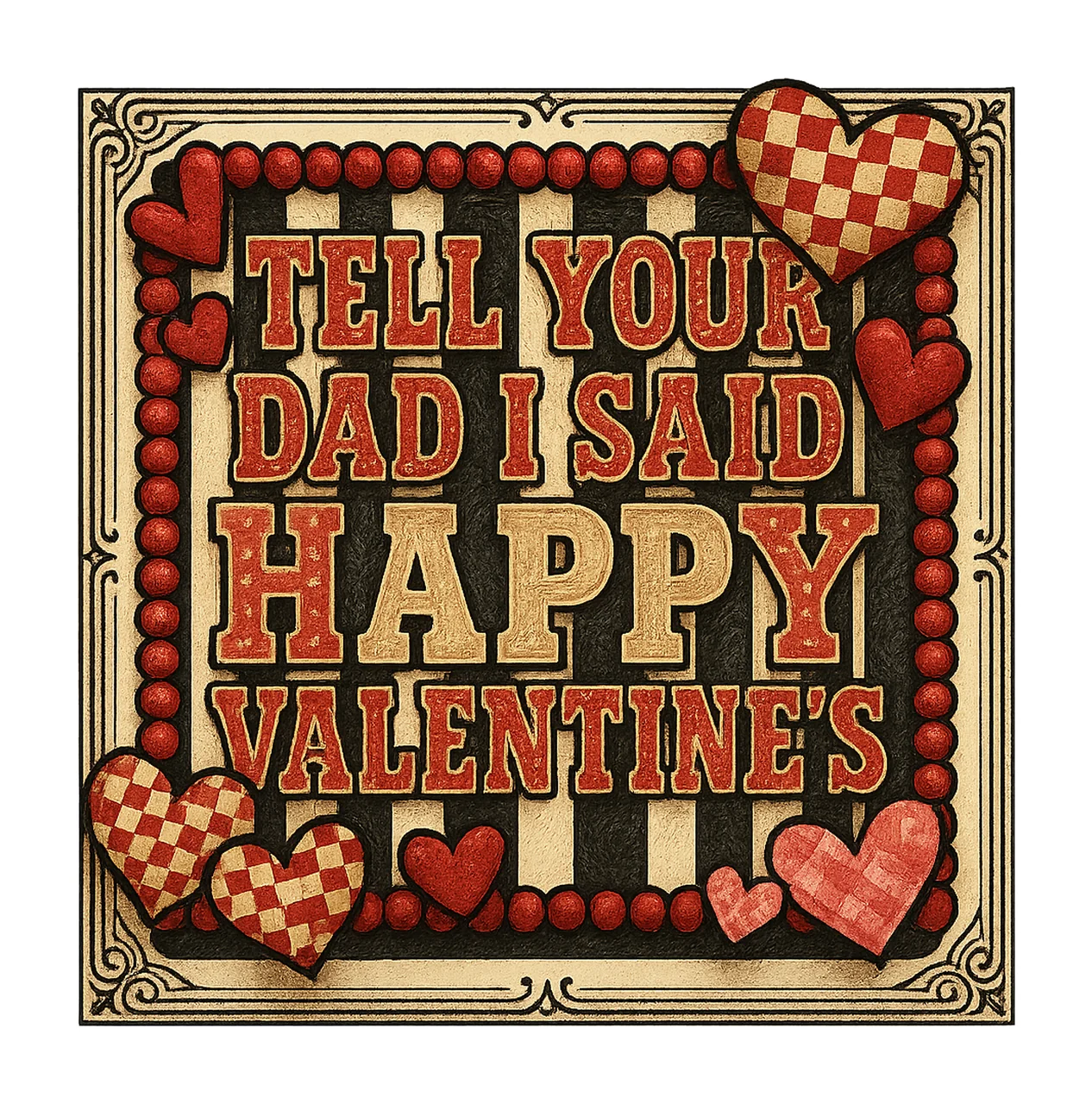 Tell Your Dad Said Happy Valentines Western Sublimation