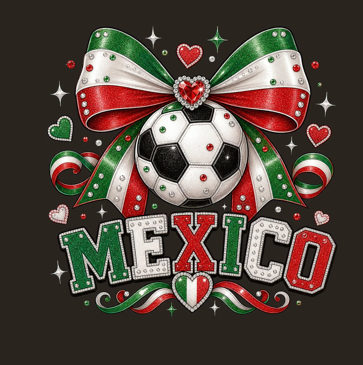 Coquette Mexico Soccer Fan sublimation instant Variation C contrast preview thumbnail