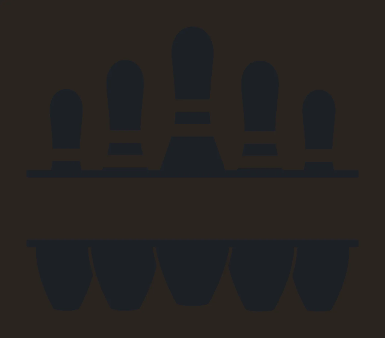 Bowling Pins Stacked With Graphics And Game contrast preview thumbnail