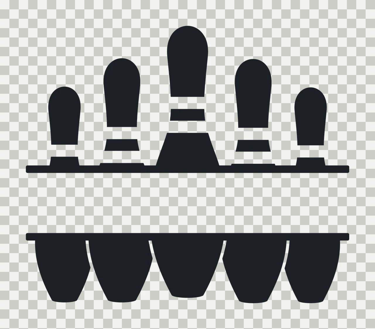 Bowling Pins Stacked With Graphics And Game transparency and detail preview thumbnail