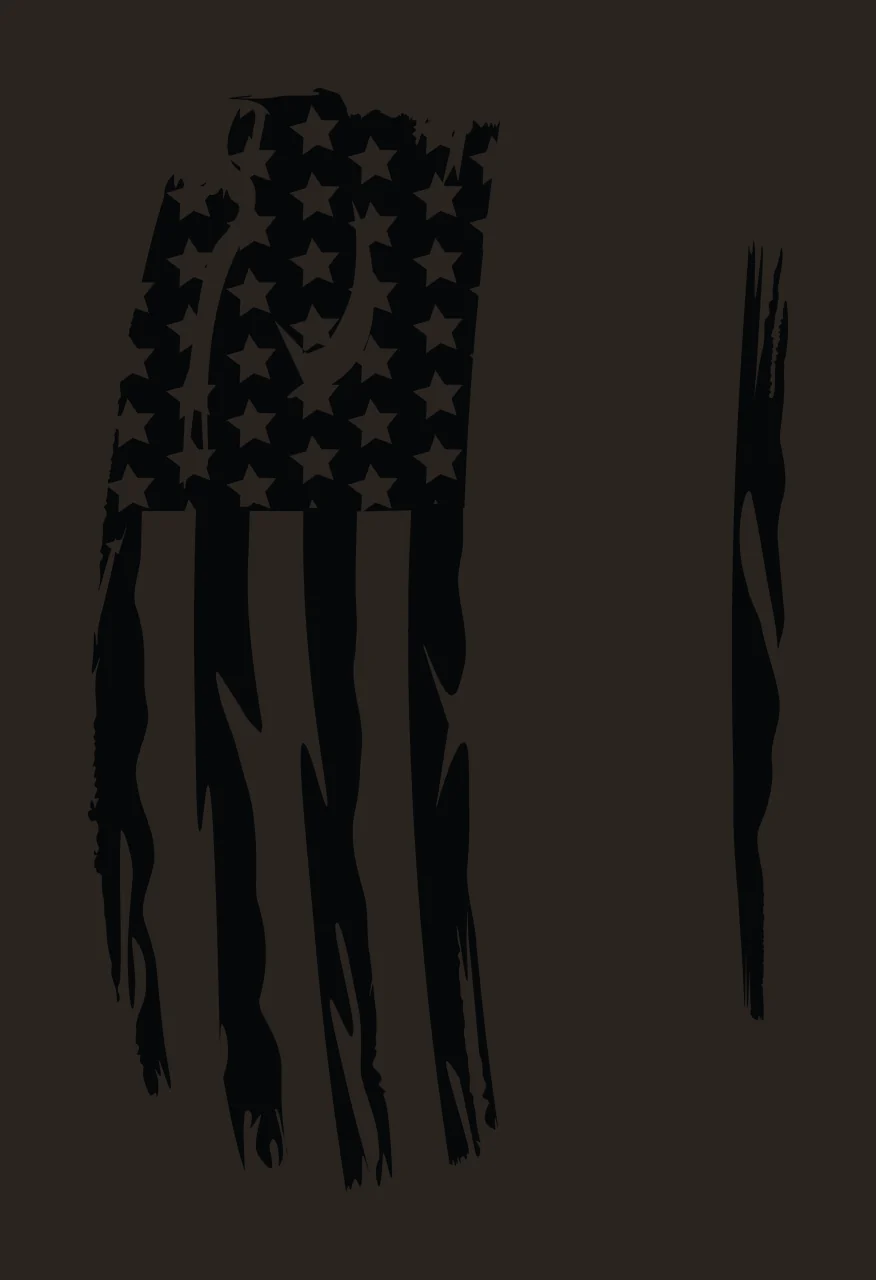 Flag American Vertical Torn Patch displaying stars stripes contrast preview thumbnail