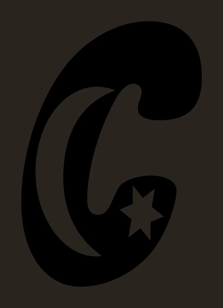 Space C Letter With Moon And Star contrast preview thumbnail