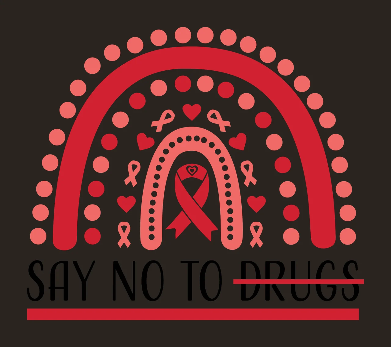 Red Ribbon Week scalable logo design icon contrast preview thumbnail