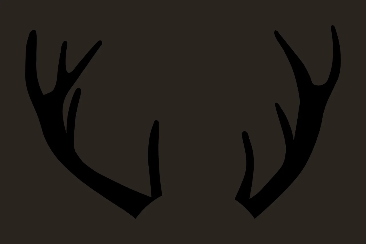 Can Glass Wrap Deer Antlers Black Silhouette contrast preview thumbnail