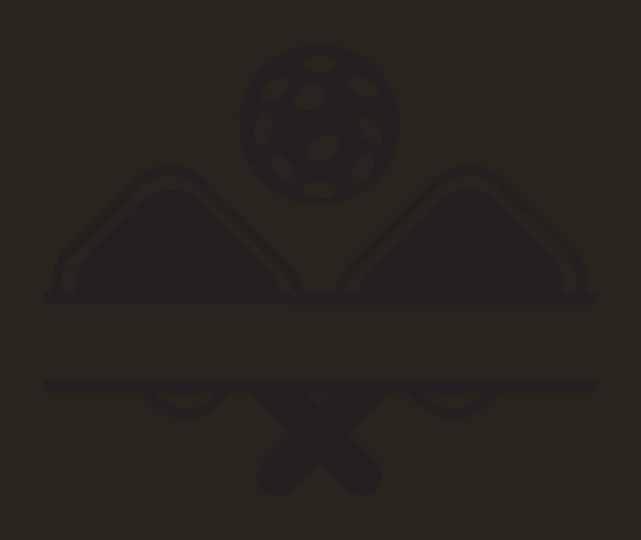 Pickleball Black Paddle Ball Icon equipment paddles rectangle contrast preview thumbnail