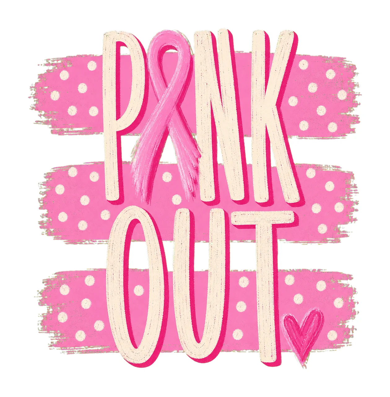 Pink Out October Breast Cancer Awareness Variation C