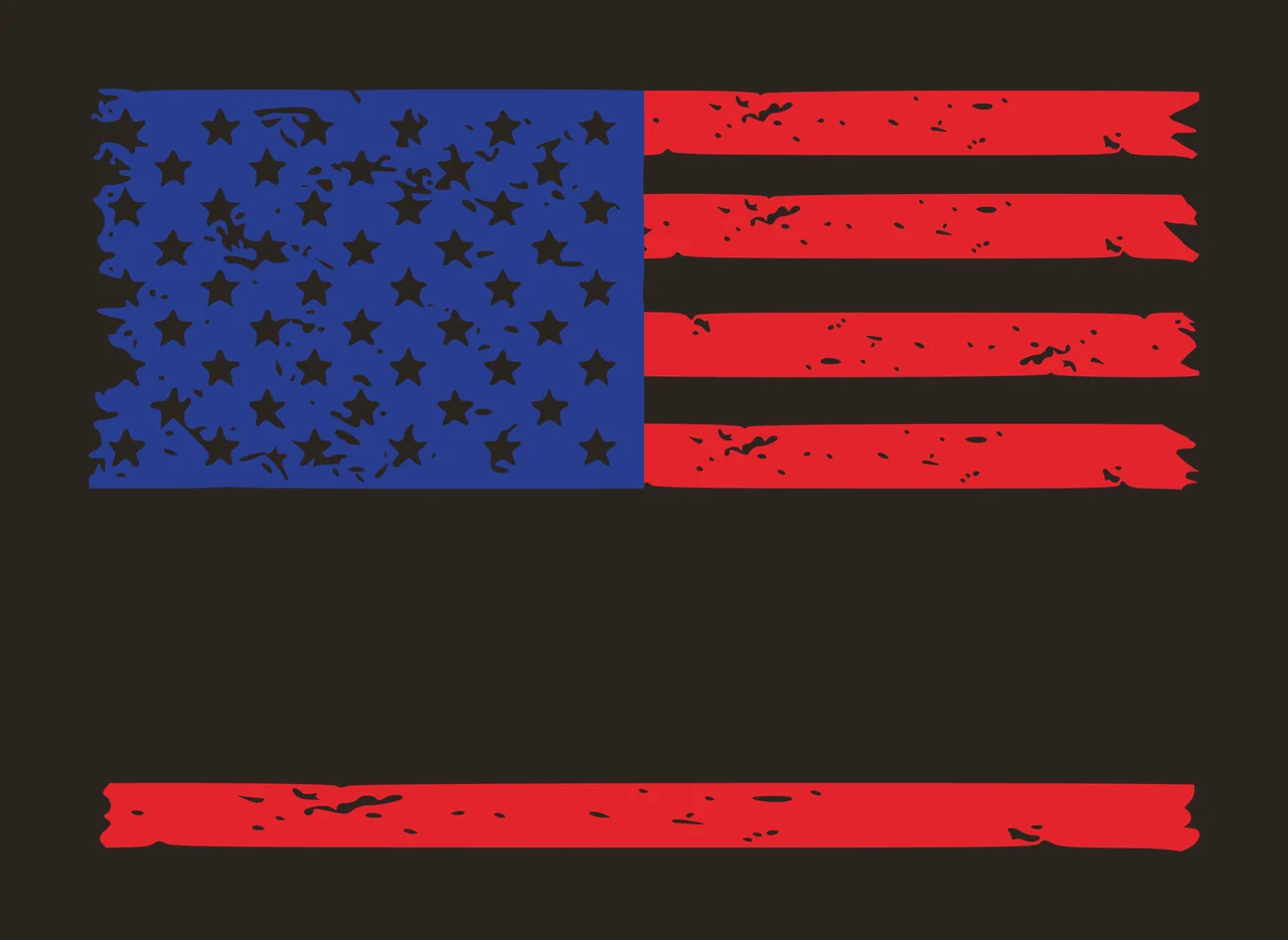 Flag Distressed Graphic With A Single Black Horizontal displaying contrast preview thumbnail