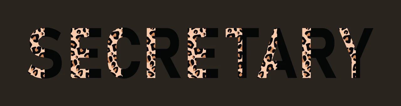 Secretary Bold Black Text Graphic typographic white typography contrast preview thumbnail