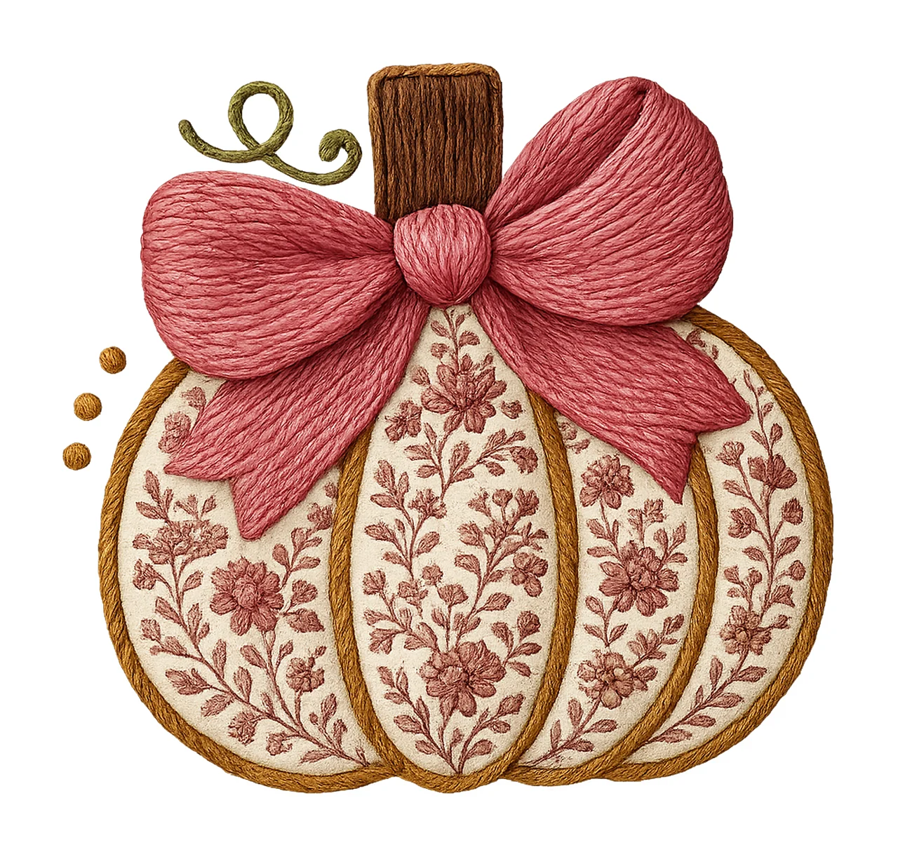 Grandmillennial Yarn Pumpkin Grandmillennial Coquette Fall