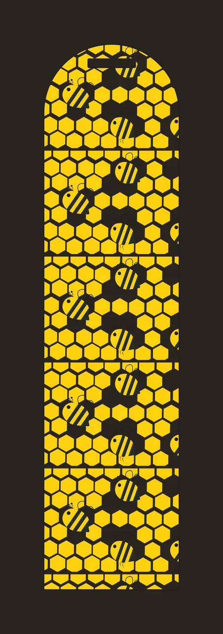 Repeating Bee And Hexagon Pattern Design bees hexagons honeycomb contrast preview thumbnail
