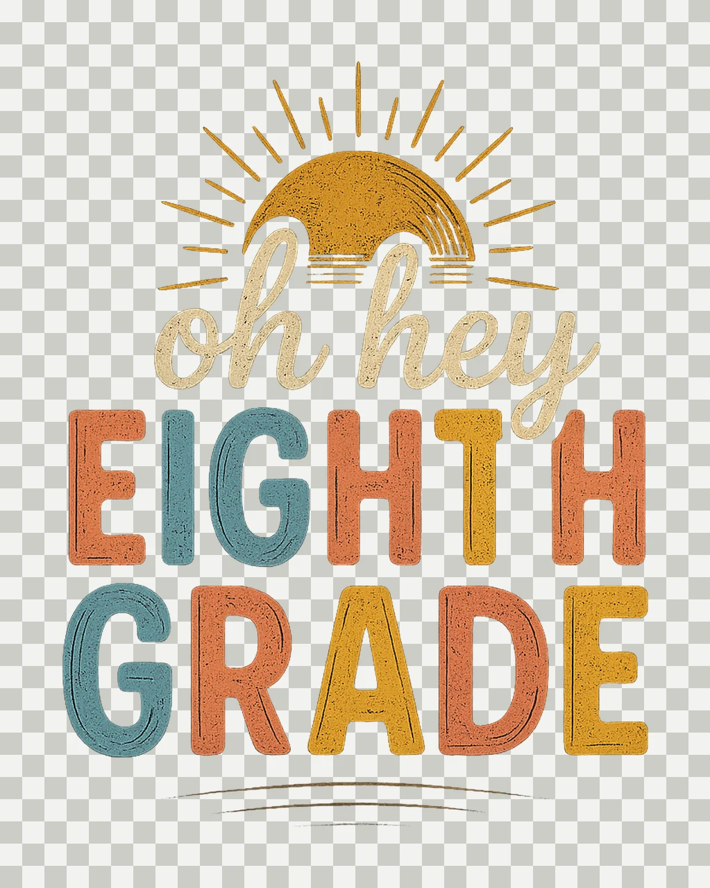 8th Grade Teacher Shirt Oh Hey Eighth Grade Design Teacher transparency and detail preview thumbnail