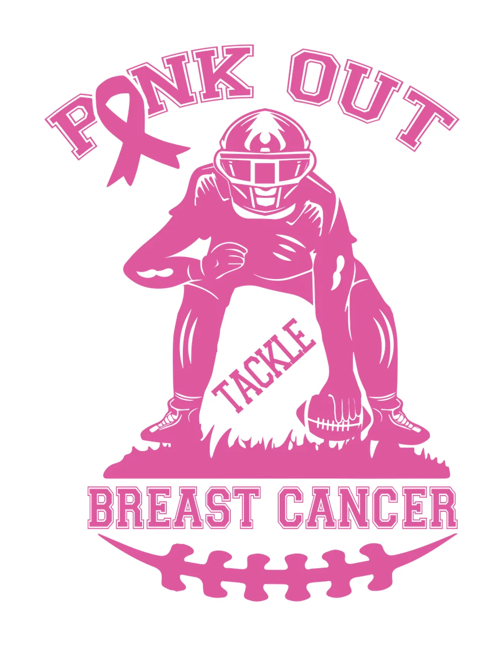 Cancer Football Plus awareness ribbon survivor hope Variation