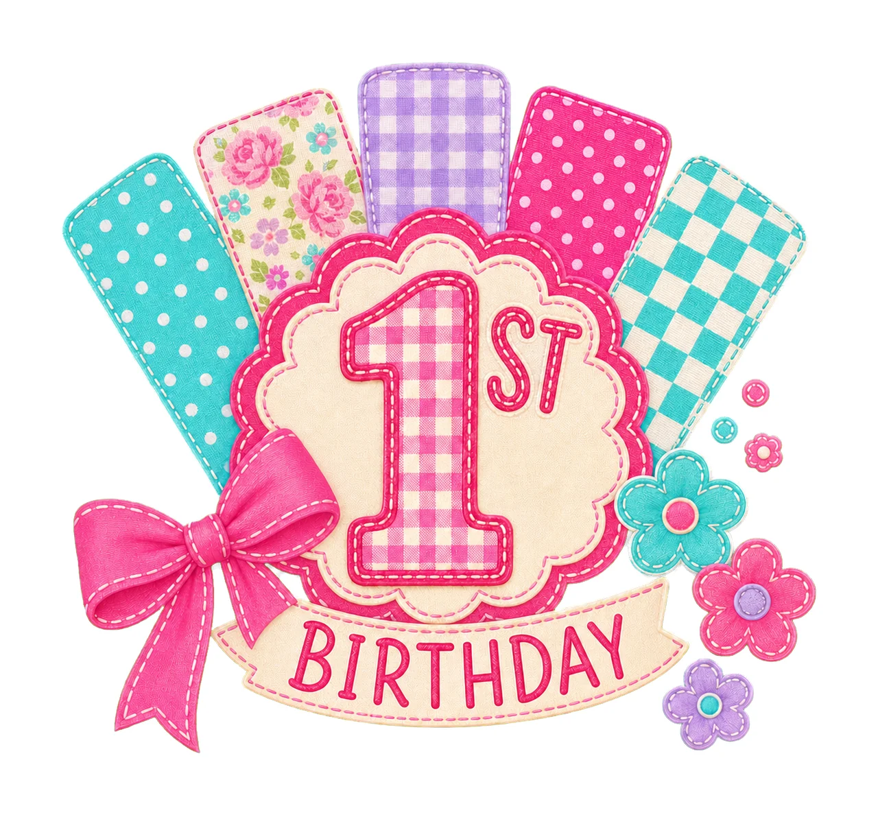Preppy Patchwork Birthday age 01