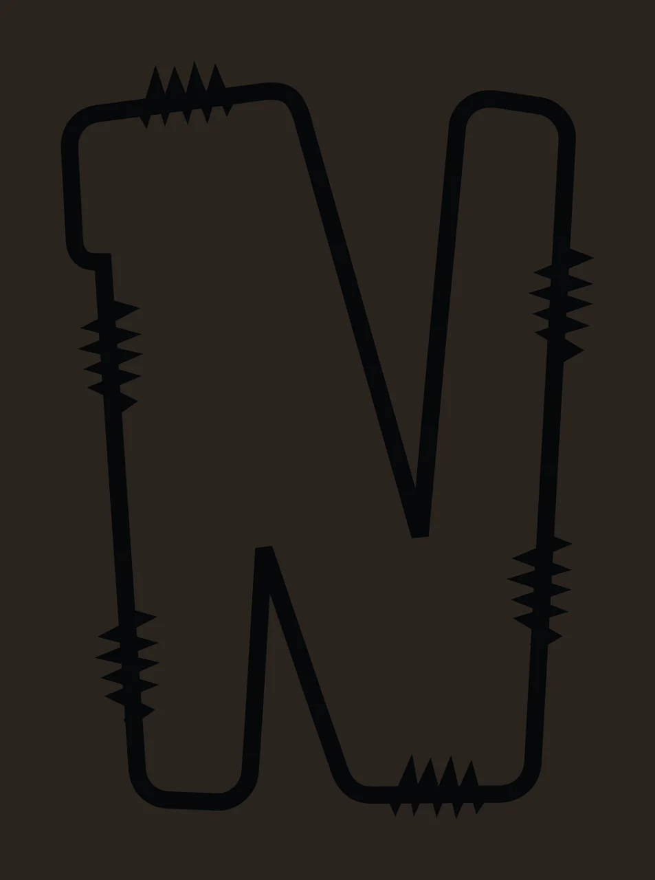 Letters Doodle Character 04 hand drawn sketch whimsical scalable contrast preview thumbnail
