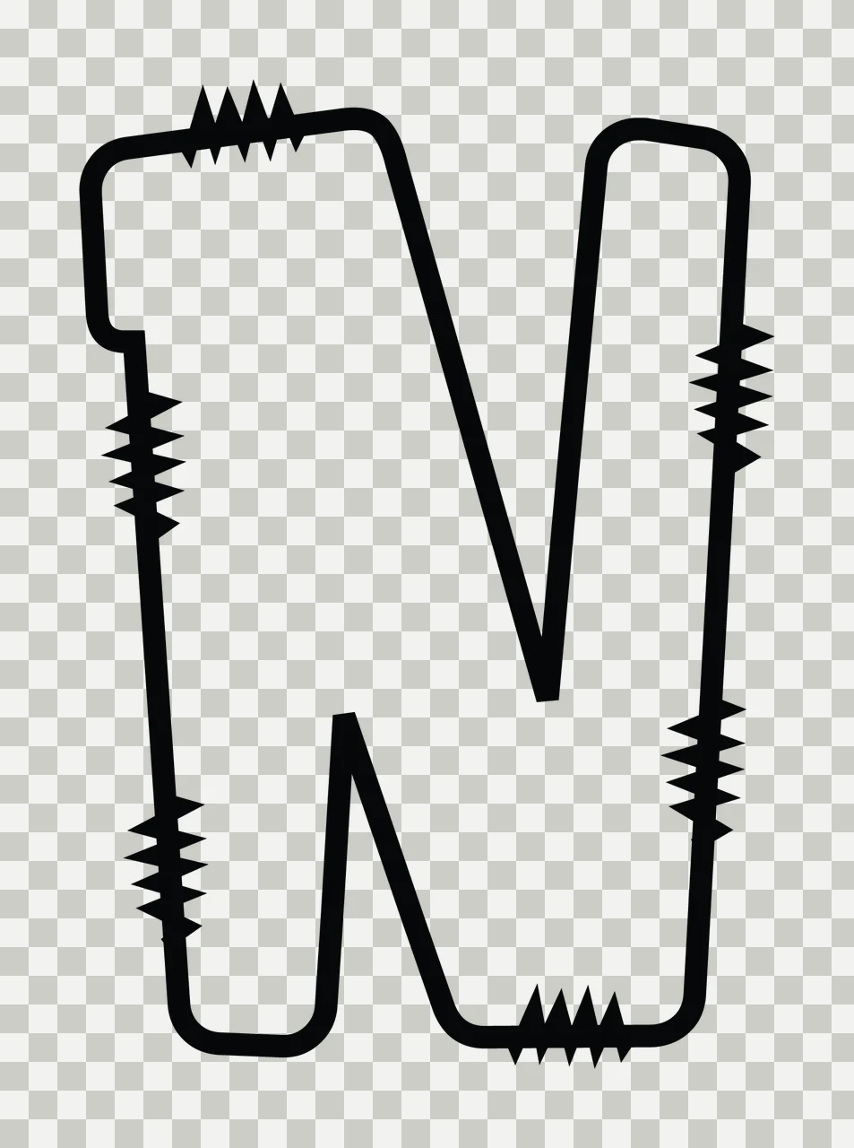 Letters Doodle Character 04 hand drawn sketch whimsical scalable transparency and detail preview thumbnail