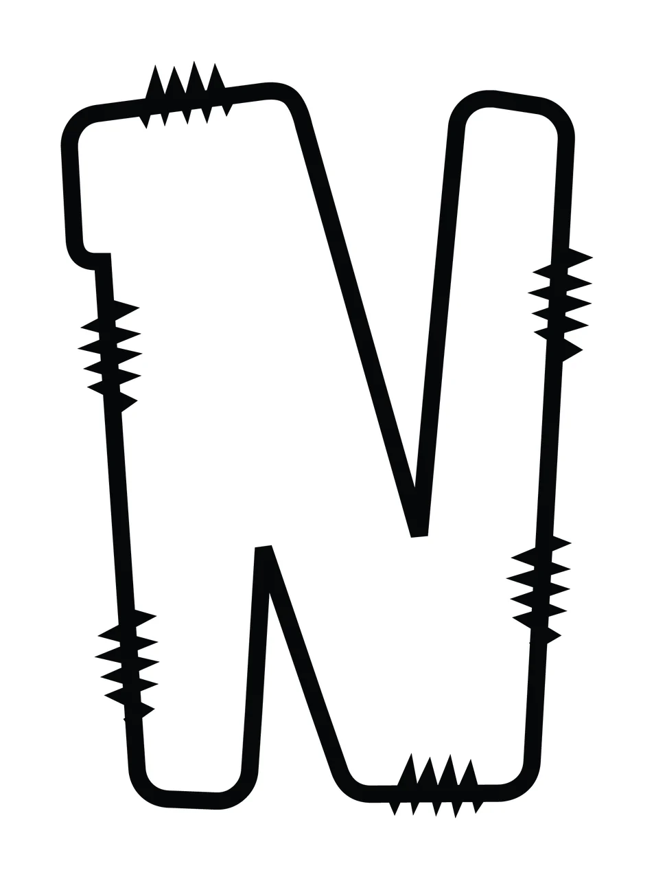 Letters Doodle Character 04 hand drawn sketch whimsical scalable