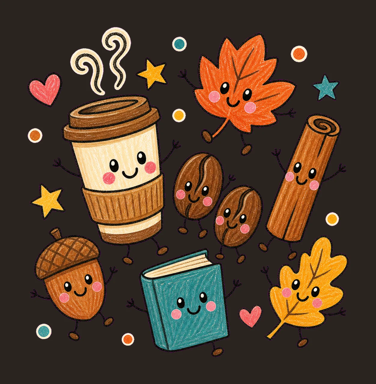 coffee lover fall 04 cozy crayon sublimation instant shirt contrast preview thumbnail