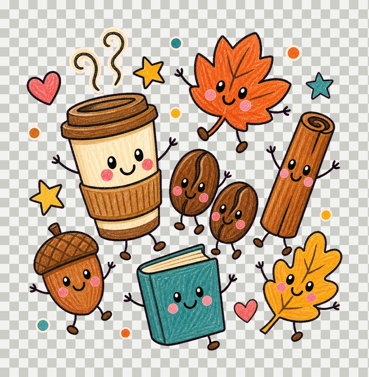 coffee lover fall 04 cozy crayon sublimation instant shirt transparency and detail preview thumbnail