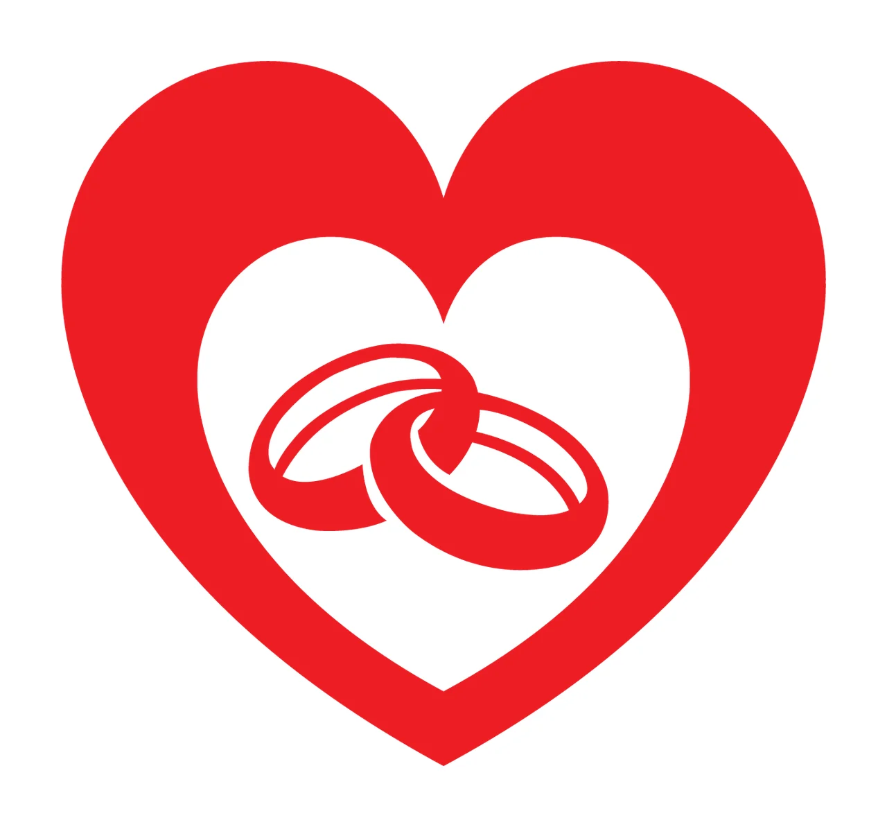 Rings Inside A Heart Encapsulating With Union