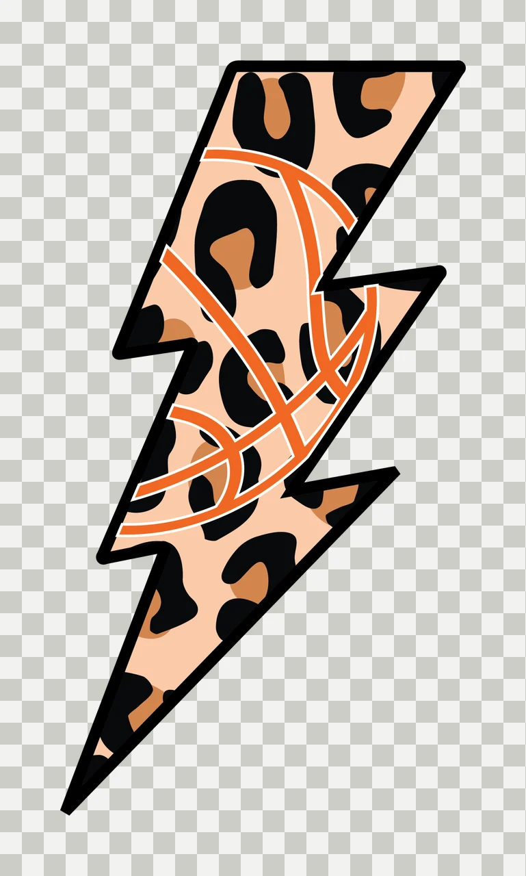 Bolt Black Leopard Print Lightning spots silhouette white spot transparency and detail preview thumbnail
