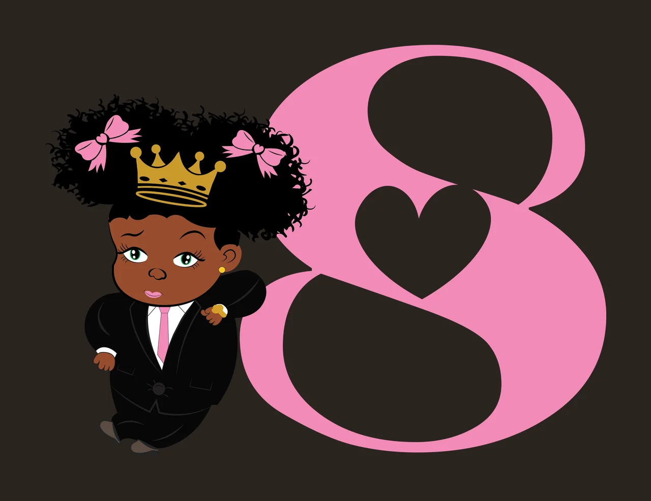 Black 8 Silhouette Of A Figure Next number heart white 1 F16 BABY BIG contrast preview thumbnail