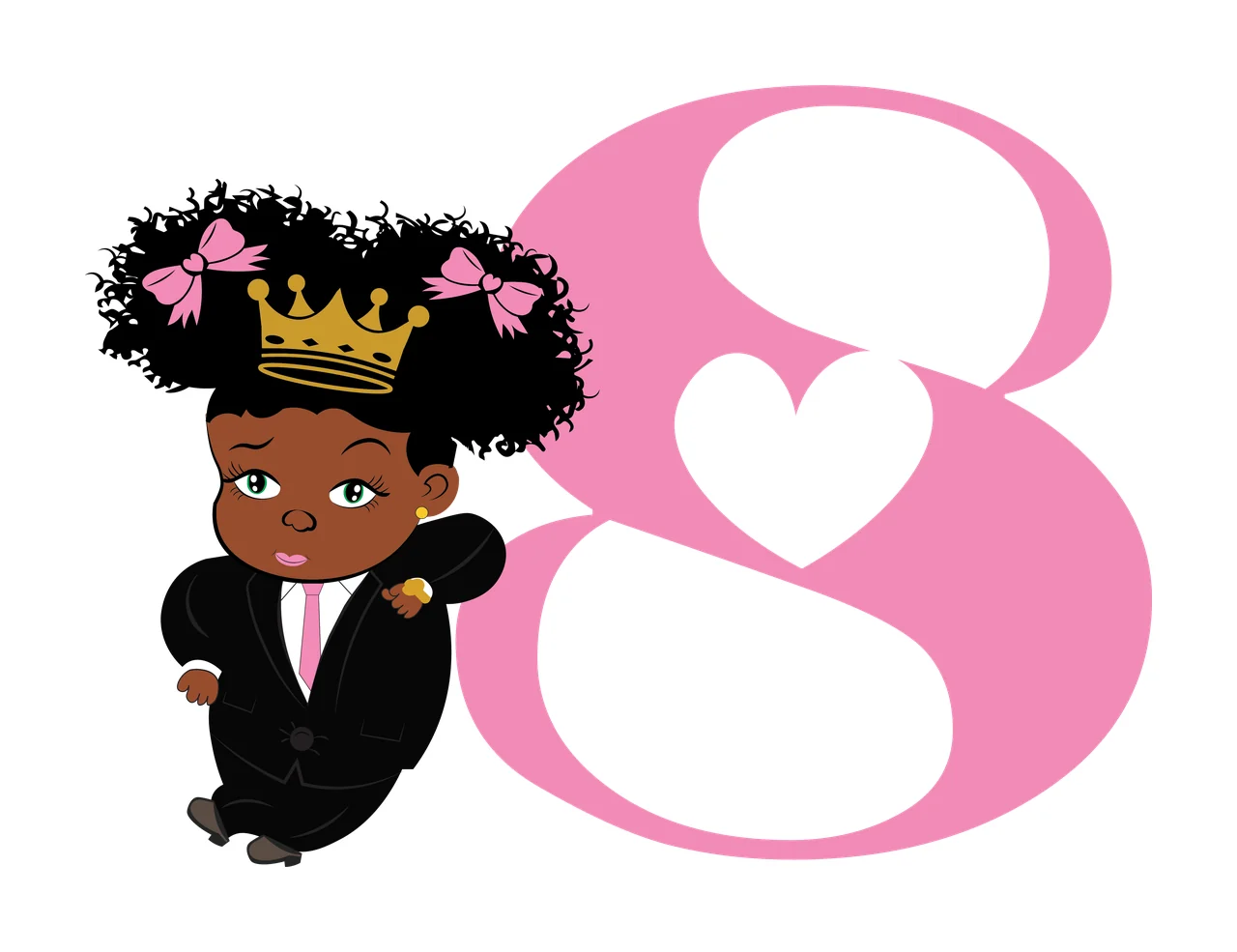 Black 8 Silhouette Of A Figure Next number heart white 1 F16 BABY BIG