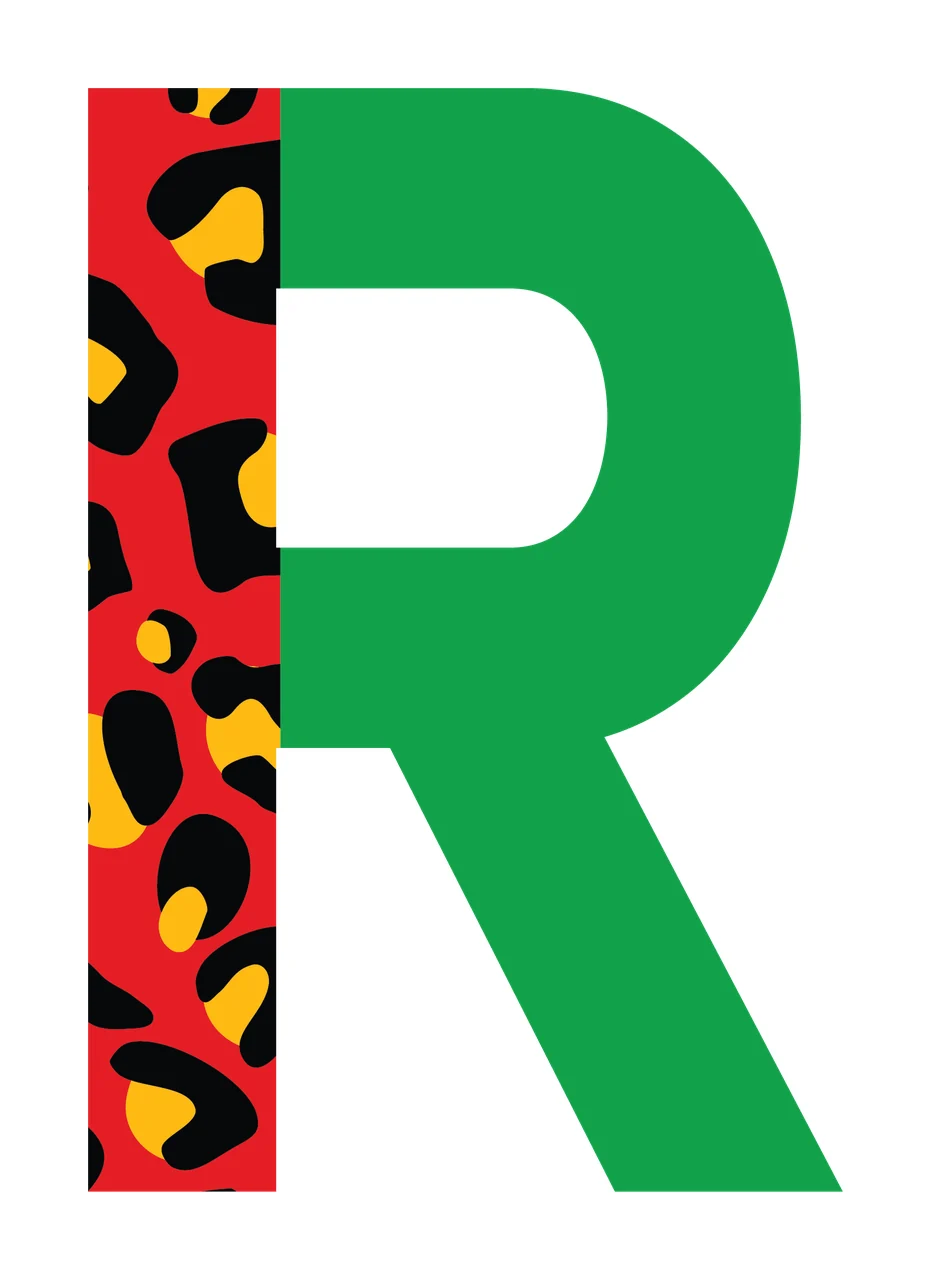 Can Glass Wrap R Letter With Animal Print