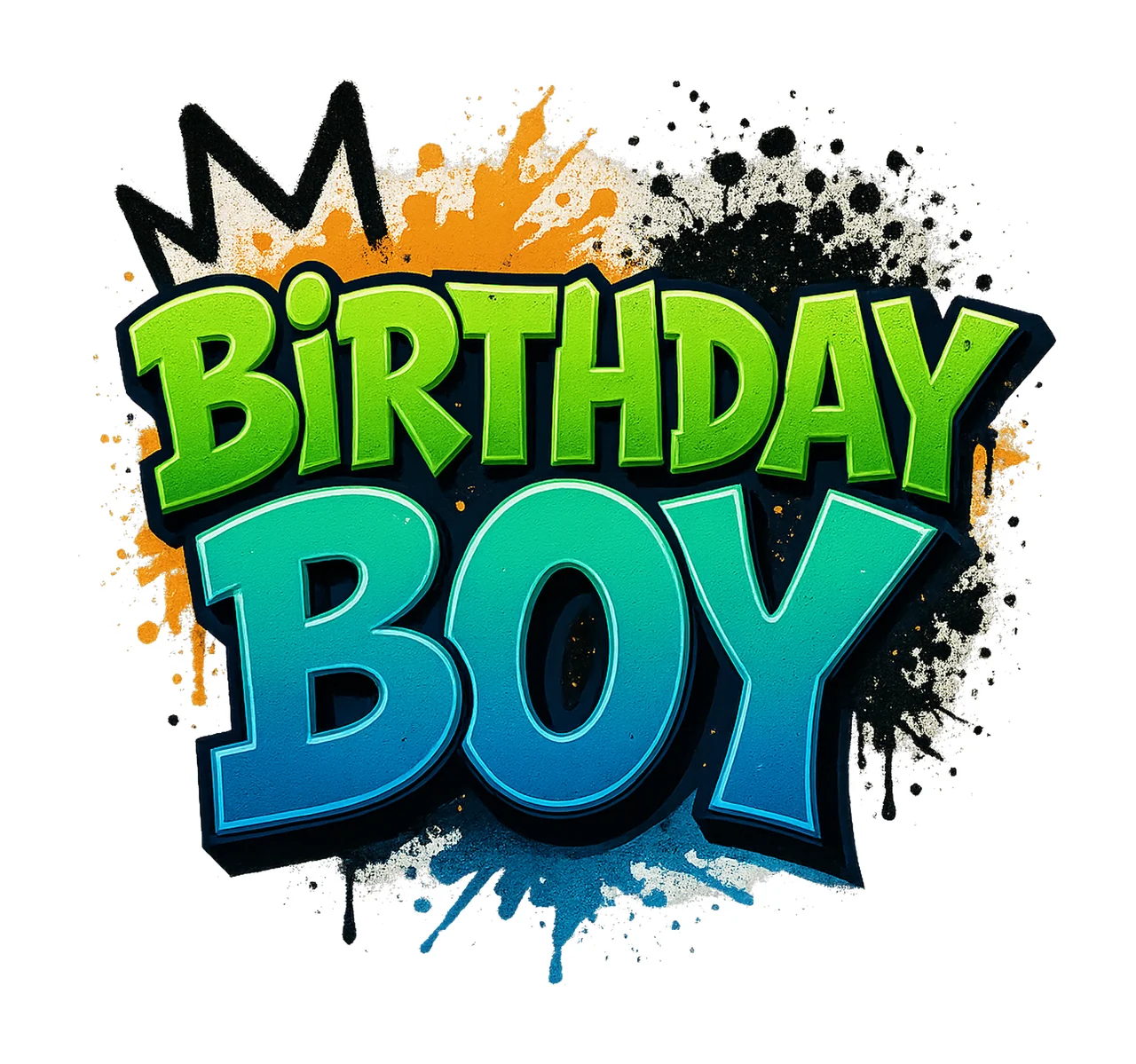 Birthday Boy Graffiti Design Sublimation Art Graffiti