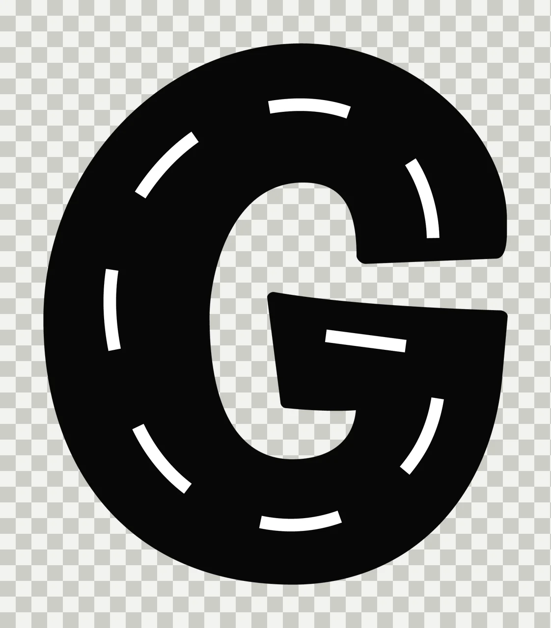 Race Track Font Character 31 racing checkered flag speedway transparency and detail preview thumbnail