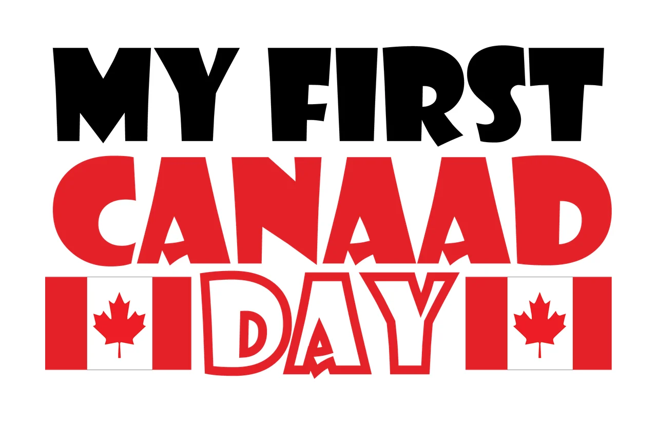 My First Canaad Day Text Graphic displaying letters lines black