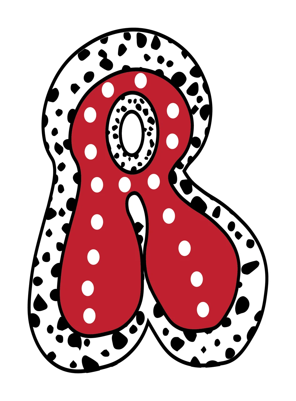 Dalmatian Dots Font Race Doodle Character 32 racing checkered flag