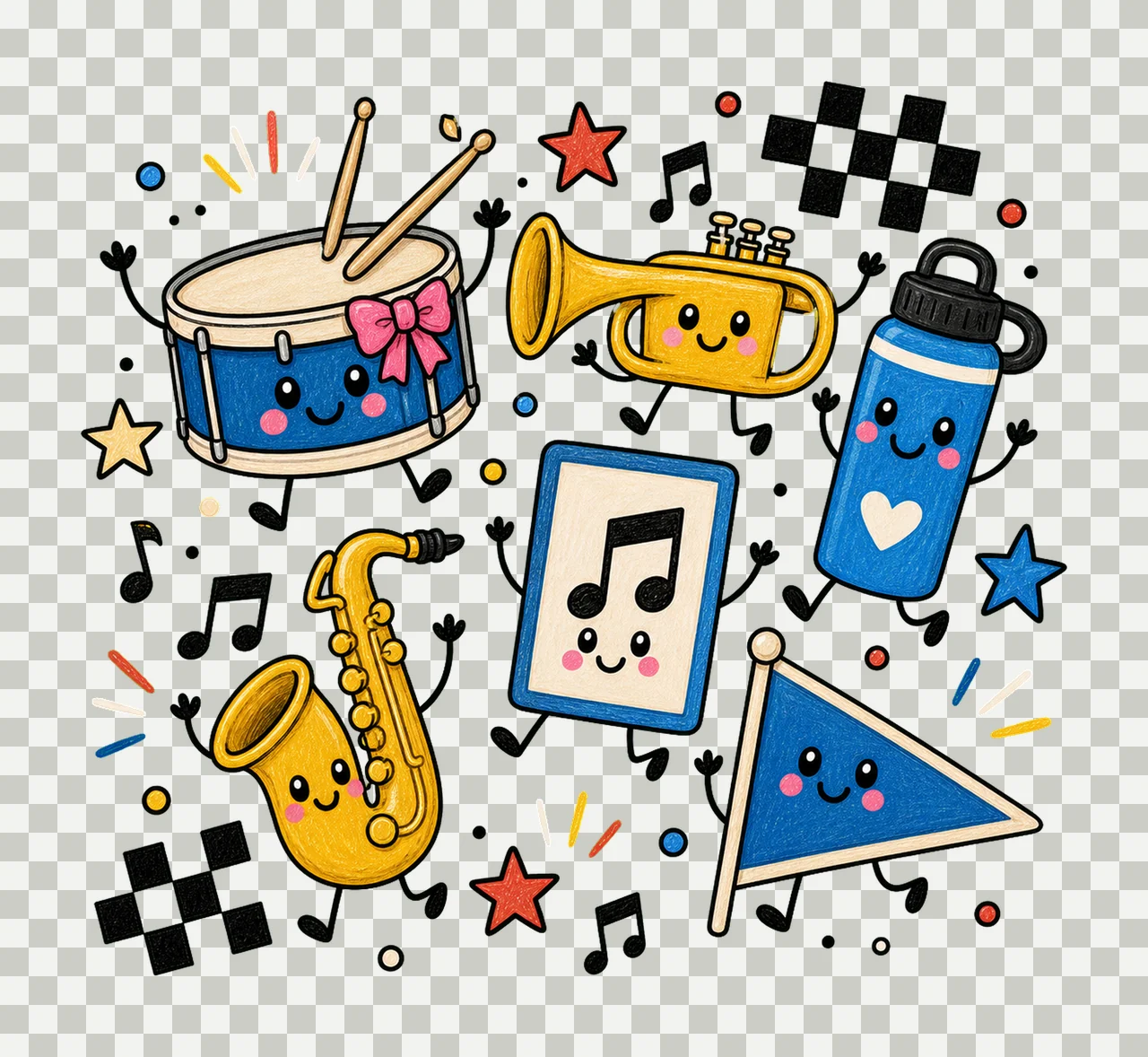 marching band game day 02 preppy checker sublimation instant transparency and detail preview thumbnail