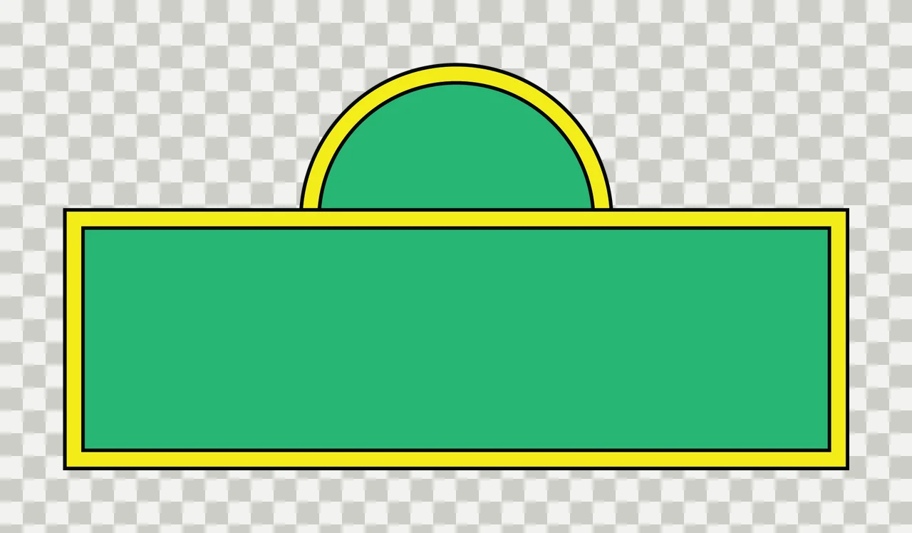 Sign Black Rectangular Shape With A Centered Semi rectangle transparency and detail preview thumbnail