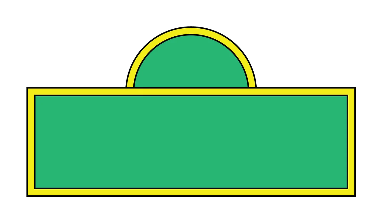 Sign Black Rectangular Shape With A Centered Semi rectangle