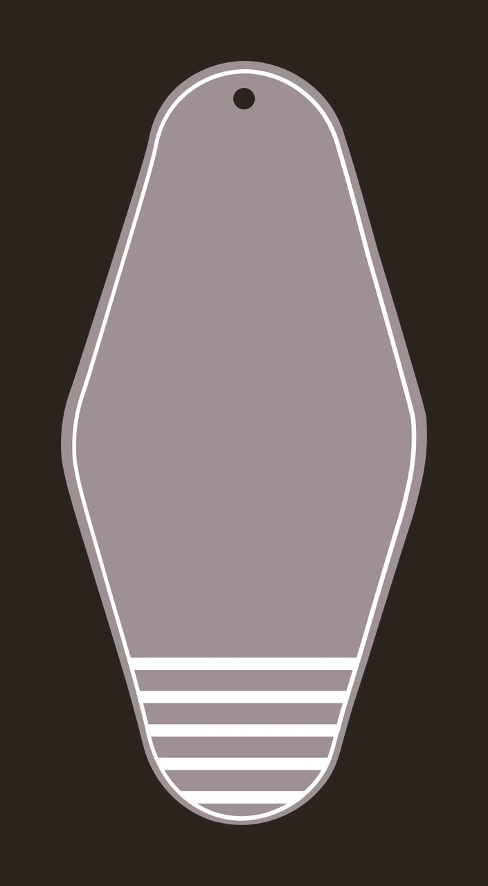 Classic Motel Keychain Black Diamond Shaped Blank hanging shape contrast preview thumbnail