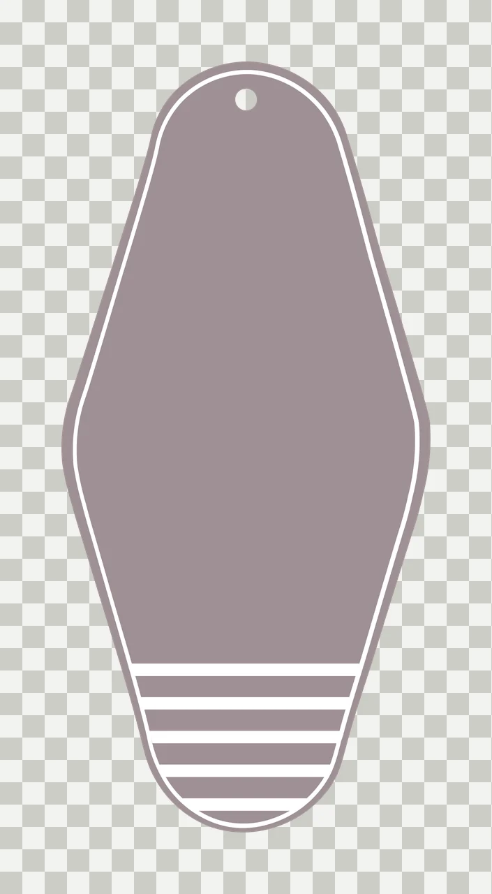 Classic Motel Keychain Black Diamond Shaped Blank hanging shape transparency and detail preview thumbnail