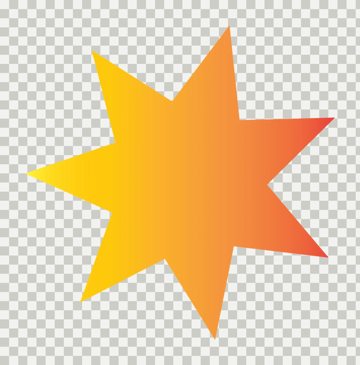 Star Shining With Gradient And Geometric In Orange transparency and detail preview thumbnail