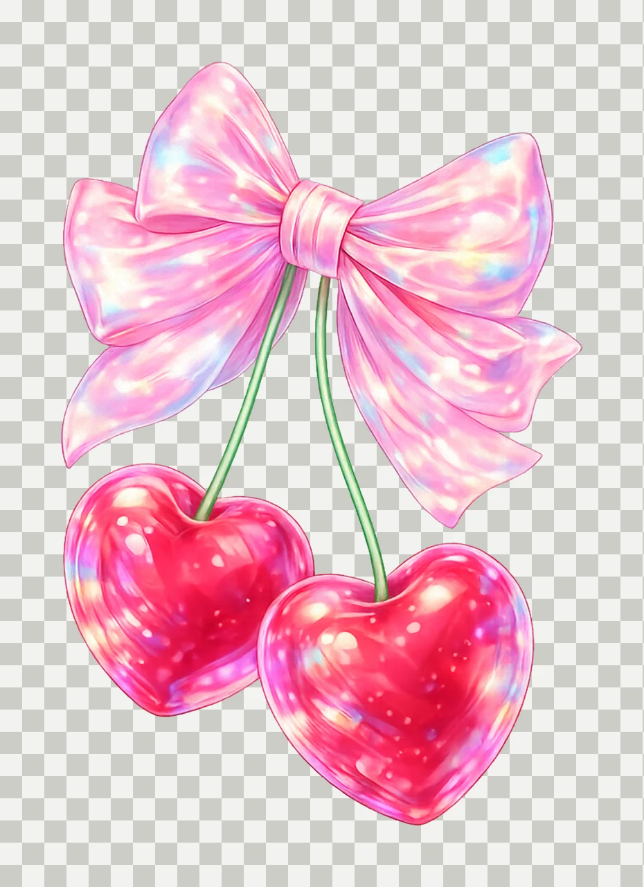 Cherry Bow Cherry Shirt Design Soft Girl Era Coquette Cherry transparency and detail preview thumbnail