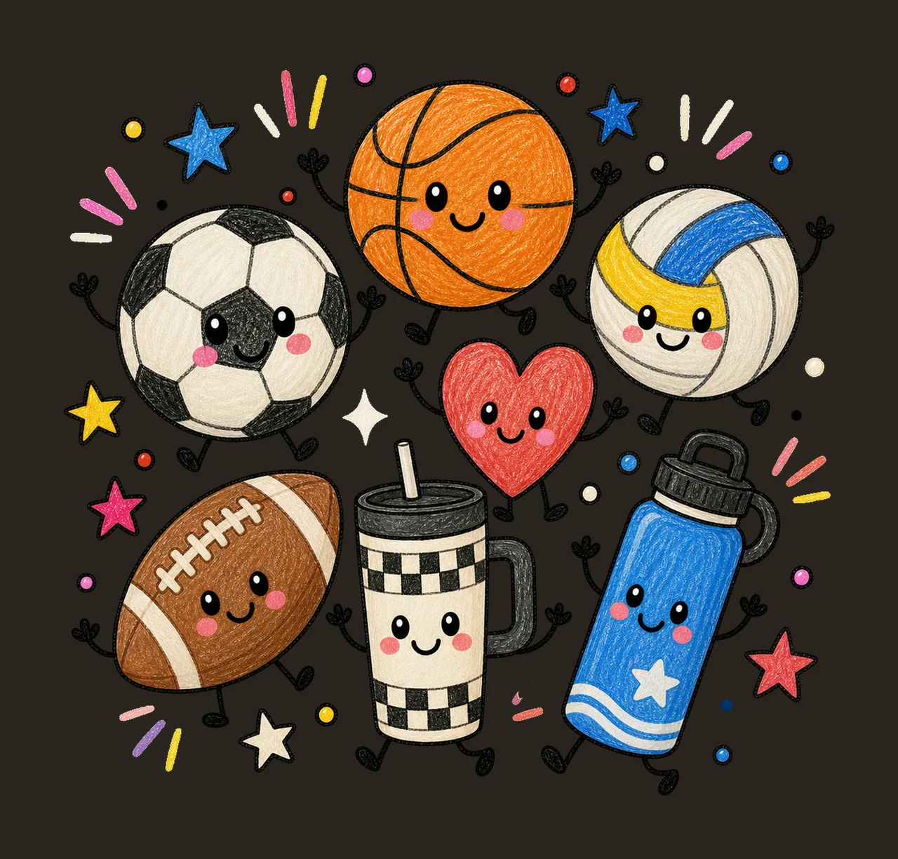 sports mom 04 cozy crayon sublimation instant shirt design contrast preview thumbnail