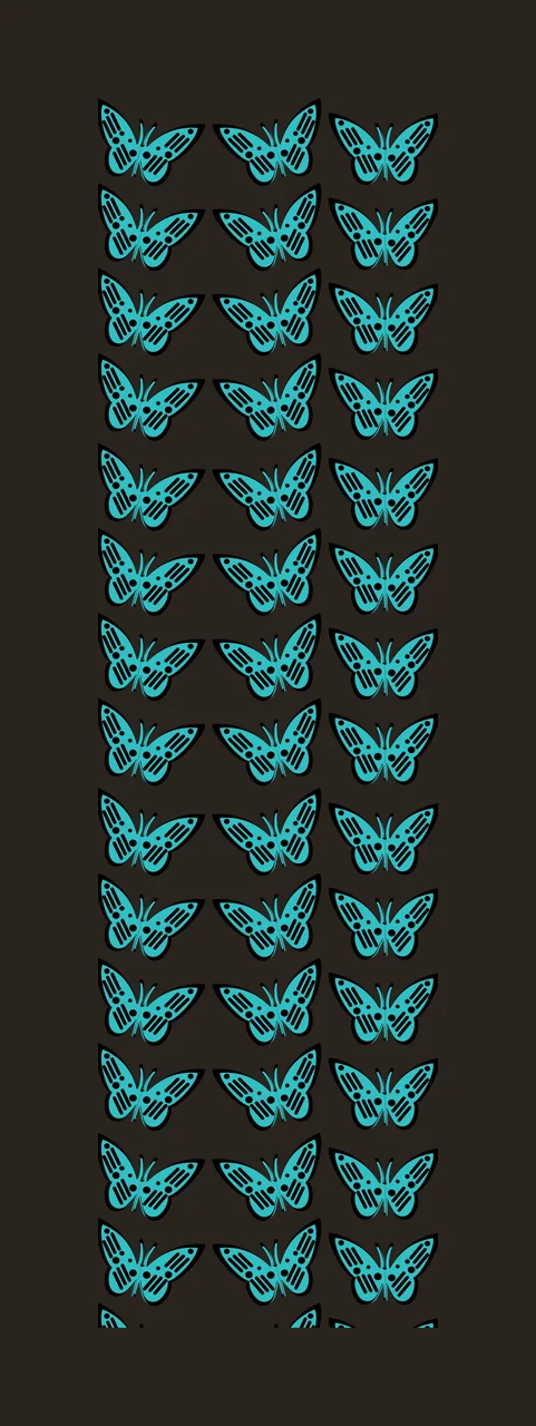 Vertical Row Of Decorative Butterflies butterfly alignment contrast preview thumbnail
