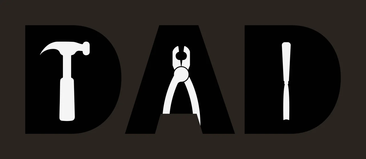 Dad Thick Black Text Reading In Clean Sans letters typography contrast preview thumbnail