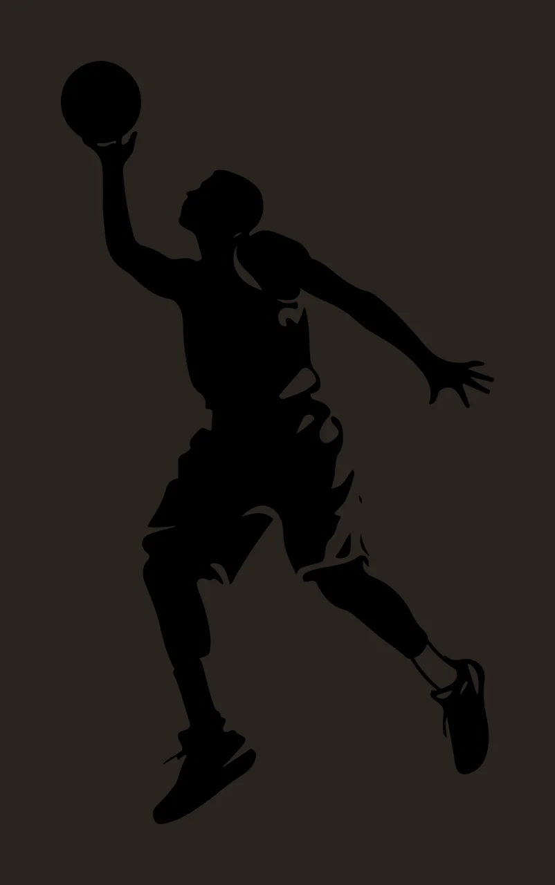 Can Glass Wrap Basketball Player Reaching With Silhouette contrast preview thumbnail