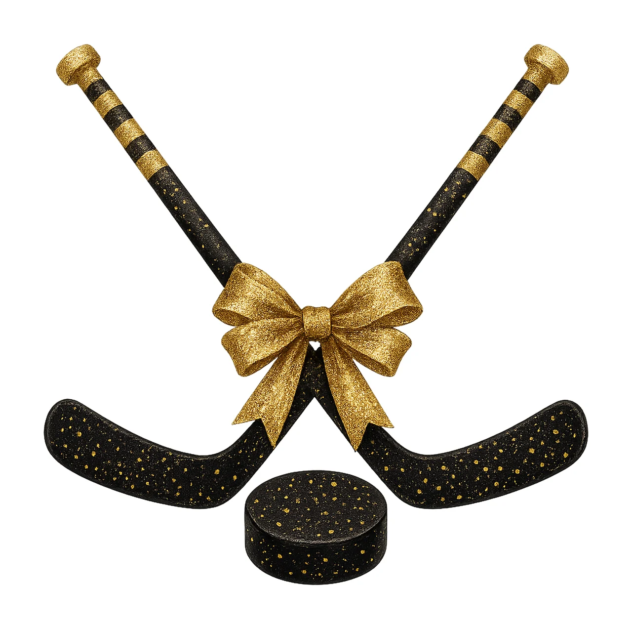 Hockey Bow Glitter Coquette Sports Design Hockey Mom