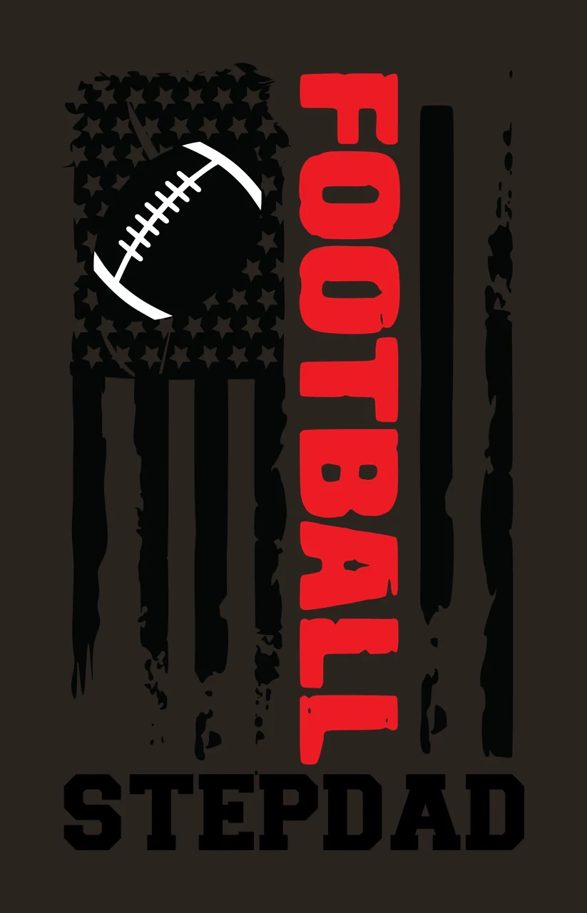 Football Stepdad Patriotic Flag Distressed stars stripes black contrast preview thumbnail