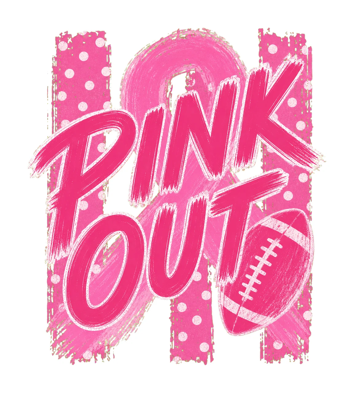 Pink Out October Breast Cancer Awareness Variation A