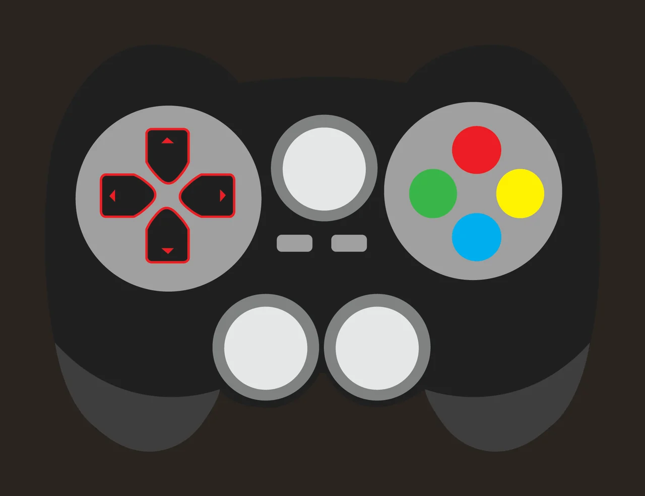 Controller Black Silhouette Game Shape white and 33 F16 gamer 2024 Big contrast preview thumbnail