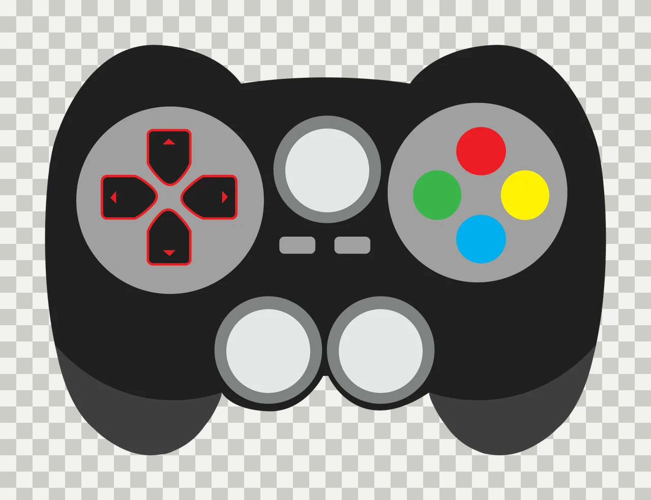 Controller Black Silhouette Game Shape white and 33 F16 gamer 2024 Big transparency and detail preview thumbnail